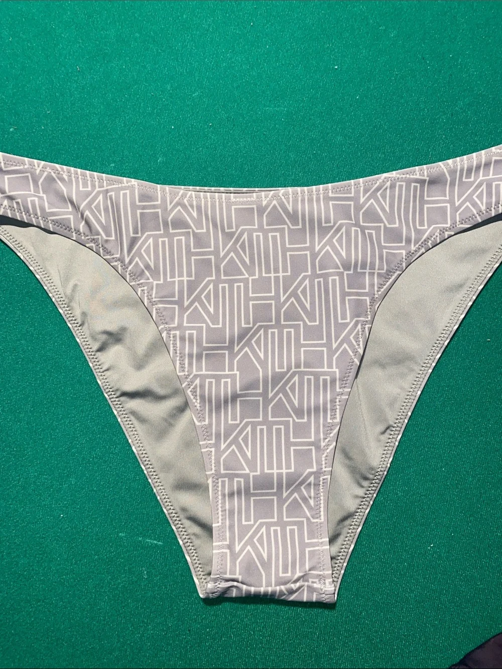 Kith Women’s Bikini Bottoms — Black Floral & Light Gray Logo (2-Pack)